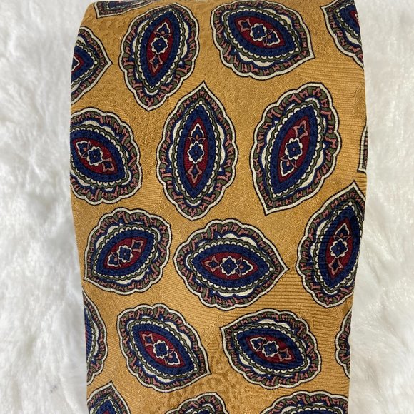 Robert Talbott Best of Class Mark Shale Burgundy/Geometric Silk Tie Hand Sewn - Picture 4 of 5